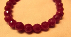 Genuine Raw Ruby Bracelet Ruby Beads gemstone ,AA grade 5 6 7 8 9 10 11 12 14 16mm 8inch round ball 