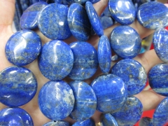 Large 25mm High Quality Lapis Lazuli Gemstone Coin Disc Round Blue Gold Jewelry beads