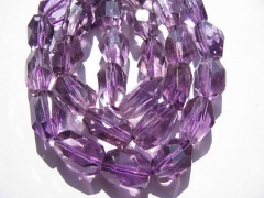 high quality 10x15mm full strand Ametrine quartz Amethyst & gold rock crystal nuggets freeform facet