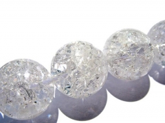 genuine rock quartz bead 4 6 8 10 12 14 16mm full strand Gem Round Ball cracked clear white mixed lo
