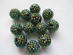 wholesale 20mm 24pcs micro pave rhinestone Shamballa Beads Round balls rainbow beads Shamballa je