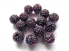 high quality 22mm 24pcs micro pave rhinestone Shamballa Beads Round balls silver beads Shamballa jew