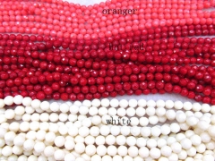 2strands 2 3 4 5 6 7 8 9 10 11 12mm Coral Beads,Bamboo Coral round ball faceted hot red ,pink red, o