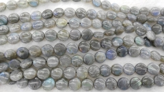 wholesale Genuine Labradorite gemstone 8 10 12 14mm full strand round disc square box smooth jewelry beads