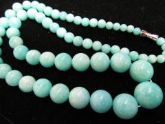 Amaonite necklace AA GRADE 4-12mm full strand Natual Amazonite stone Amazone bead round ball jewelry beads