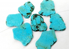 turquoise Cabochon 60-80mm 10pcs high quality turquoise gemstone Freeform slab beads