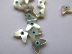 SALE--25pcs 7x14mm Top Quality Genuine MOP Shell mother of pearl Evil Eyes Marquise Blue White Cabochons beads