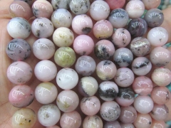 High Quality 4-12mm full strand Natural Opal gems Round Ball Pink red black jewelry beads