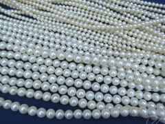 3-16mm full strand Pearl Gergous Round ball white dark black yellow red blue mixed jewelry beads