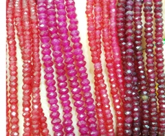 free ship--2strands 2x4-10x16mm Jade Rondelle Abacus Faceted Beads Ruby lemon green Blue Black Pink Red jewelry making supplies
