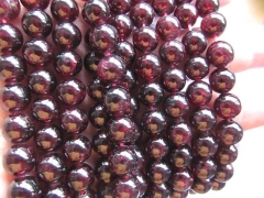 wholesale 2strands 2-12mm genuine garnet gemstoner round ball deep red Burgundy jewelry beads