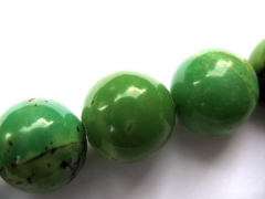 high quality  12-20mm full strand Natural chrysoprase gems Round Ball green chrysoprase beads