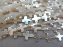 high quality 2strands 8-18mm Genuine MOP Shell ,Pearl Shell cross ,cross shell white jewelry beads