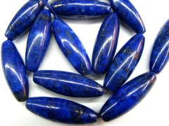 2strands 6-18mm genuine Lapis Lazuli Gemstone ,rice lapis bead Barrel Drum blue gold loose bead