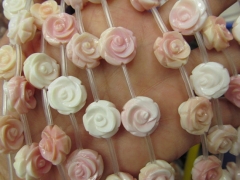 high quality Genuine Pink Queen Conch Shell ,Pearl Shell Rose flower fluorial Hand Carved loose bead