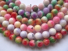 jade stone 2strands 6 8 10 12mm natural Jade Beads Round Ball violet purple baby pink red Asssortment jewelry bead