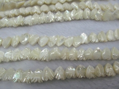 wholesale 2strands 12mm Genuine MOP Shell ,Pearl Shell beads ,heart,fish carved white spacer bead