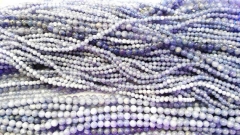 4-10mm full strand genuine Tanzanite round violet Natural Kyanite Gemstone Round lite purple Tanzani