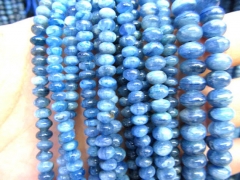 high quality Natural Kyanite Gemstone high quality 3-10mm full strand Round rondelle wheel heishi Bl