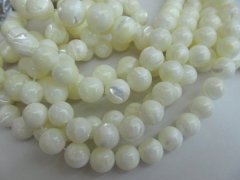 high quality Sea Shell bead 5strands 3 4 5 6 8 9 10mm MOP white shell bead round ball brown jewelry 