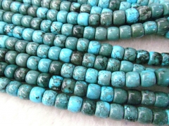 Turquoise High quality 4-8mm full strand drum barrel blue blackjewelry Bead