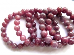 Genuine Raw Ruby Bracelet Ruby Beads gemstone ,AA grade 5 6 7 8 9 10 11 12 14 16mm 8inch round ball 