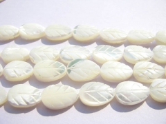 high quality Shell Jewelry 2strands 6-20 mm MOP white shell teadro leaf bead wholesale Loose beads