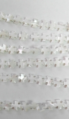 gorgous shell beasd high quality 2strands 7-10mm Genuine MOP Shell ,Pearl Shell cross ,cross shell w