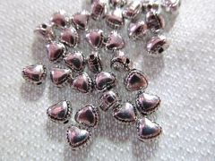 wholesale 100pcs Heart Charms Alloy spacer Antique silver charms,Silver OX Beach finding ,lead nicke
