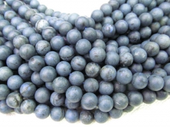 2strands 6-14mm Matte Dumortierite gemstone beads round ball blue loose beads