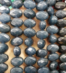 Wholesale Jade evil horse eye marquise oval egg Faceted Bead Sapphire Blue mixed making supplies 10x14mm full strand