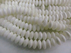 natural white shell high quality 2strands 4-10mm wheel rondelle pinwheel loose bead