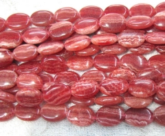 wholesale 2strands 8-20mm pink rhodochrosite gemstone oval egg red veins jewelry bead