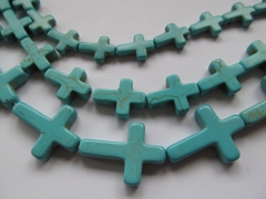 5strands Howlite Turquoise stone cross pendant rianbow mixed wholesale loose beads 10x14 12x16 13x18