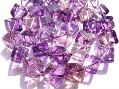 AA+ 2strands 8 10mm Ametrine quartz gemstone Amethyst Citrine rock crystal cube box jewelry beads