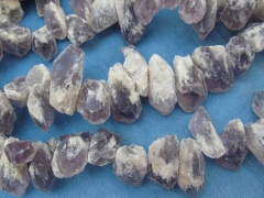 high quality 15-50mm full strand Raw cap amethyst quartz Natural rock Quartz nuggets freeform matte 