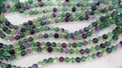 AA grade-- 2strands 6 8 10 12mm Rainbow Fluorite jewelry round ball fluorite crystal Necklace Gemsto