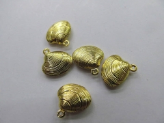 free ship--100pcs Seashell Charms Alloy spacer gold finding ,lead nickel ,love carved loop earrings
