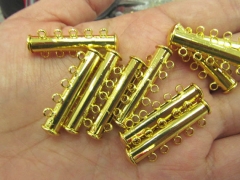 high quality 12pcs 2-7 row Connectors brass Clasp,Bar Tube Oxidized silver,gold,rose gold black,gune