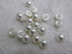 Half drilled--High quality 24pcs 6-20mm Pearl Gergous Round Rondel Coin white dark black yellow red 