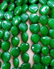 Wholesale Jade Heart Love Faceted Beads cherry purple hot red green Sapphire Blue Black White mixed making supplies 12mm full st
