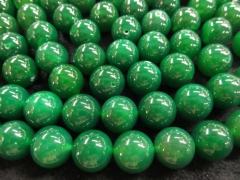 high quality 2strands 6-20mm Natual green agate gemstone round ball emeral green red yellow jewelry 