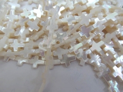 high quality 2strands 8-18mm Genuine MOP Shell ,Pearl Shell cross ,cross shell white jewelry beads