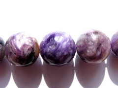 4 6 8 10mm Natural Charoite gemstone round ball purple loose bead  full strand