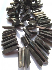 Druzy agate gemstone 15-50mm full strand Natural Rock Quartz ,sharp spikes freeform matte gunmetal b