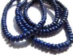 high Quality 4x6-10x16mm full strand lapis lazulite gems Rondelle Abacus pinwheel blue loose bead