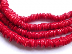 high quality Genuine Coral beads 8 10 12 14 16mm full strand Pinwheel Heishin Red Orange coral jewel