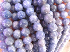 wholesale 4-16mm full strand genuine Tanzanite gemstone,round ball purple blue grey tanzanite jewelr