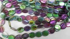 5strands 10-17mm Matte Crystal ,Crystal like gorgous egg oval Faceted Rainbow crystal Necklace Gemst