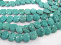 turquoise Beads Turquoise stone coin disc roundel blue Green jewelry making Bead 20mm full strand
